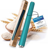 Nudelholz - Teigroller aus Silikon und Edelstahl - Modernes Nudelholz ohne Griffe mit Antihaftwirkung, Fondant und Teig im Handumdrehen ausrollen, Backutensilien