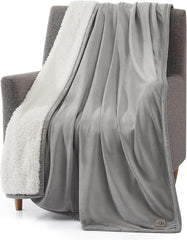 UGG 01465 Bliss Sherpa Throw Blanket Fully Reversible for Couch or Bed Machine Washable Easy Care Soft Plush Oversized Luxury Blankets 178 X 127 cm Seal Naty Shop Duvets & Quilts Default Title