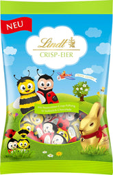 Lindt Chocolate Crunchy Eggs | 86g bag | Alpine Milk Chocolate Eggs with a Delicate Crunchy Hazelnut Cream Filling for Easter | Easter chocolate for children | Gift of chocolate | Easter Eggs | Chocolate eggs
