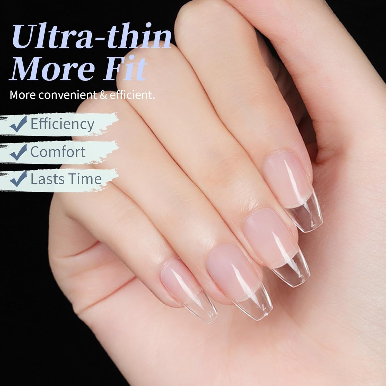 Unghii artificiale scurte, 500 bucăți gel moale acoperire completă vârfuri de unghii pentru unghii cu gel 12 mărimi vârfuri de unghii pre-lustruite pentru unghii cu gel, unghii artificiale scurte sicriu pentru extensii de unghii cu cutie