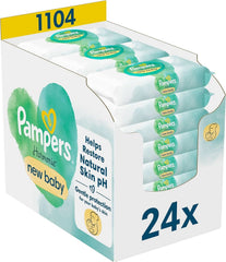 Pampers Harmonie New Baby Feuchttücher 24 Packungen Mit Jeweils 46 Feuchttüchern - 1104 Feuchttücher, Die Helfen, Den Natürlichen Ph-Wert Der Haut Wiederherzustellen Naty Shop 46 Stück (24Er Pack) Neu