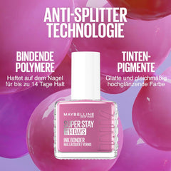 Maybelline New York Super Stay Ink Bonder 932 Muted Mocha - Long-lasting nail polish for strong nails and intense color, 12.3 ml