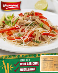 DIAMOND glass noodles, short mung bean starch glass noodles, naturally vegan and gluten-free - 1 x 5 kg