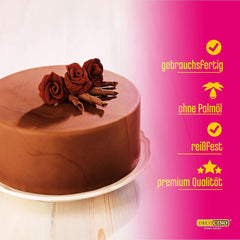 DECOCINO Fondant Schoko – 250 G – Ideal for Verzieren Von Kuchen, Torten, Cupcakes – Palmölfrei & Vegan Icing and Decor Naty Shop