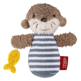 Fehn mini rattle otter - mini jucărie de prins pentru zornăit, pipăit și joacă cu un animal din țesătură moale și drăgălașă - un companion loial pentru bebeluși și copii mici cu vârsta de 0+ luni Jucarii Bebe Naty Shop Vidră