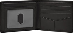 Fossil Derrick Bifold din piele pentru bărbați, cu blocare RFID, cu fereastră Flip ID Portofel Barbati Naty Shop