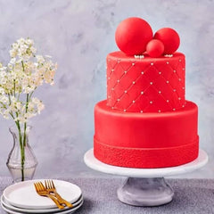 FunCakes Fire Red fondant laminat: ușor de utilizat, neted, flexibil, moale și pliabil, perfect pentru decorarea prăjiturilor, halal, kosher și fără gluten, 1 kg (1 pachet) Pasta de zahar Naty Shop