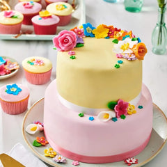 FunCakes Fondant rulat bej natural: ușor de utilizat, neted, flexibil, moale și pliabil, perfect pentru decorarea prăjiturilor, halal, kosher și fără gluten, 250 g Pasta de zahar Naty Shop