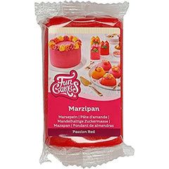 FunCakes pastă de zahăr pe bază de migdale (marțipan olandez) Passion Red: ușor de utilizat și netedă, perfectă pentru decorarea prăjiturilor, halal, kosher și fără gluten. 250 g. (pachet de 2) Pasta de zahar Naty Shop 250 G (1 pachet)
