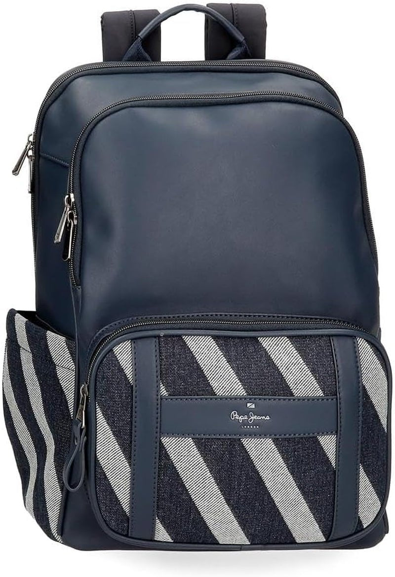 Geantă de voiaj Pepe Jeans Celine, albastru, 40 x 25 x 20 cm, poliester, cu detalii din imitație de piele, 20 l, de Joumma Bags, albastru, geantă de voiaj Bagaje și echipament de călătorie Naty Shop Rucsac