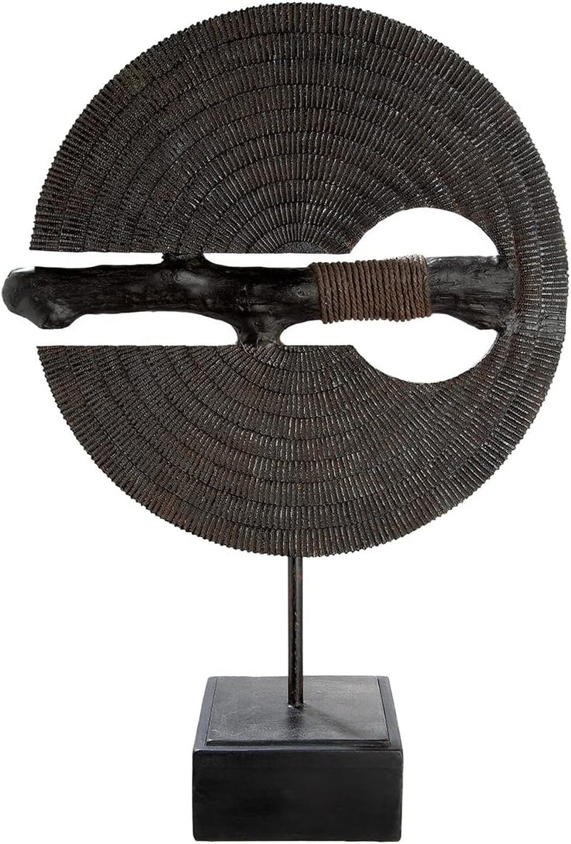 GILDE - Sculptură barcă din aluminiu - lucioasă - Decor baie - H. 35 cm Statuete si sculpturi Naty Shop Negru Înălțime 48,5 cm