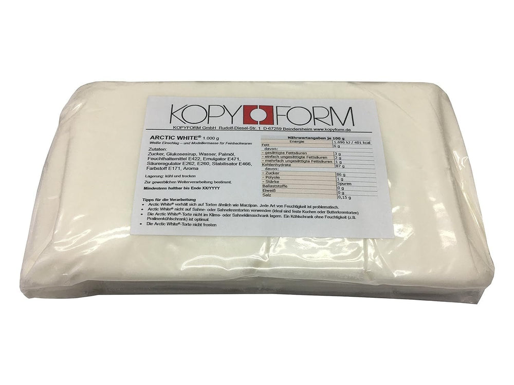 KOPYFORM Arctic White® roll fondant 6 kg, alb Pasta de zahar Naty Shop Default Title