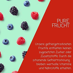 myfruits mix de fructe de pădure, 300g, mix de fructe și fructe de pădure liofilizate, fără zahăr adăugat, căpșuni, zmeură, coacăze roșii, mix de fructe uscate Produse deshidratate Naty Shop