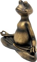 Nature's Mark Statuie broască yoga care meditează, 15,2 cm înălțime, rășină sintetică, decor pentru masă, living, dormitor, birou, birou, dulap, raft Statuete si sculpturi Naty Shop
