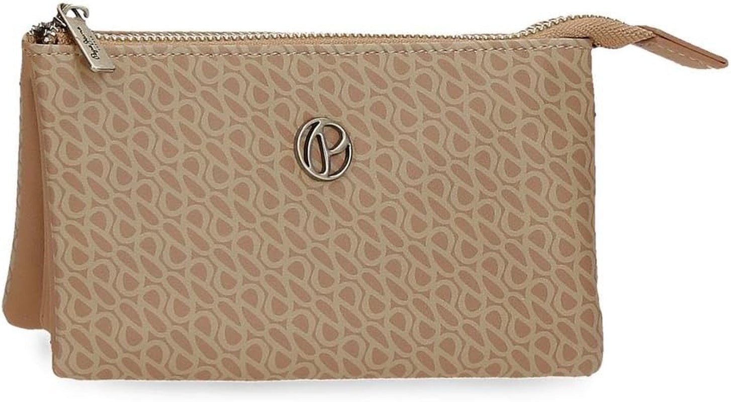 Pepe Jeans Megan Geantă de toaletă negru 17x9x2 cm Faux piele, negru, Talla única, Geantă de toaletă Portofel Femei Naty Shop Cămilă Portofel triplu