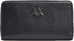 Portofel bi-fold cu logo în relief Melrose pentru femei Armani Exchange Portofel Barbati Naty Shop