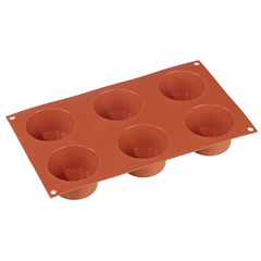 Forma Silicon Briose 6 Cavități - Rezistentă De La -60 La 230 Grade Celsius Utilizabilă În Cuptor Congelator Spălat Vase