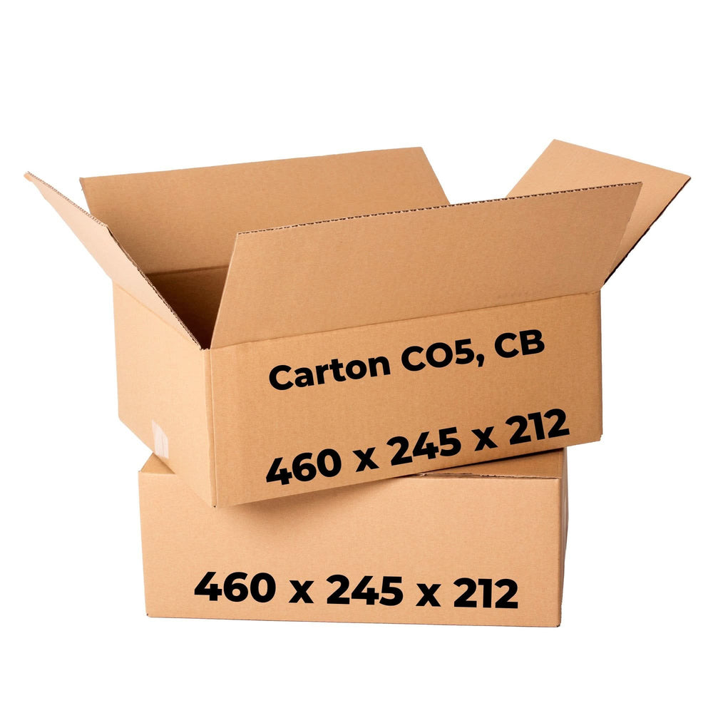 Set of 20 cardboard boxes CO5, CB, 460 x 245 x 212 Packaging boxes Nati Shop