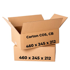 Set of 20 cardboard boxes CO5, CB, 460 x 245 x 212 Packaging boxes Nati Shop