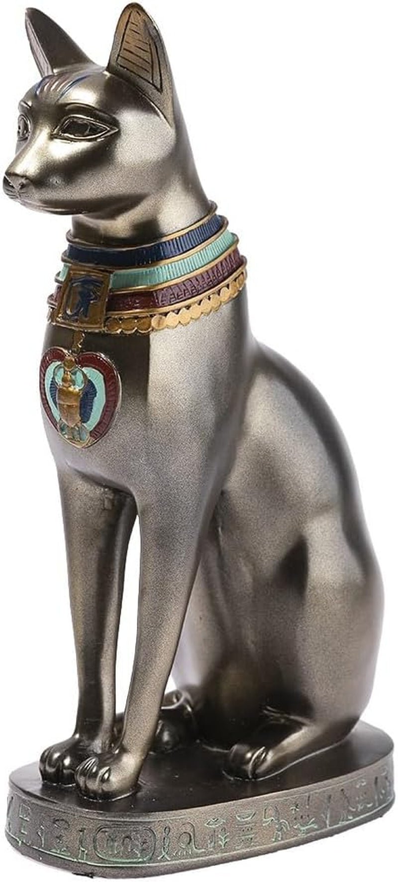 - Statuetă Bastet 21 cm - Statuetă pisică egipteană - Statuie decorare Egiptul Antic - Figurină pisică - Bust egiptean - Decorațiune originală idee cadou - Sculptură zeitate Statuete si sculpturi Naty Shop Pisica Bastet
