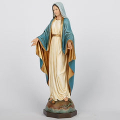 Statuie catolică BC a Doamnei noastre de Grație, figura Fecioarei Maria pentru altar, cadou religios pentru mamă, decorațiuni catolice pentru casă, 34,3 cm înălțime, pictată manual de Buildclassic (elegant) Statuete si sculpturi Naty Shop