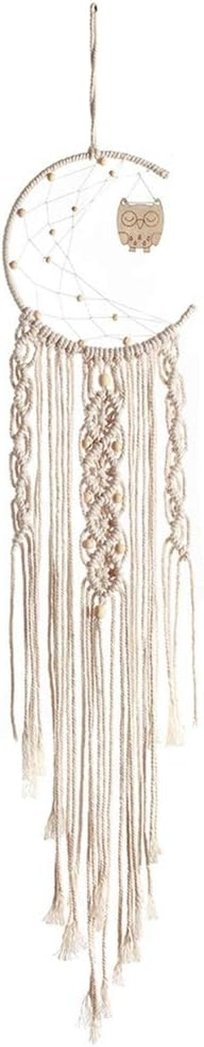 Tapiserie deco dreamcatcher tesute decorare peretelui alb Casa - Accesorii si Decoratiuni Naty Shop Bufniță de pădure