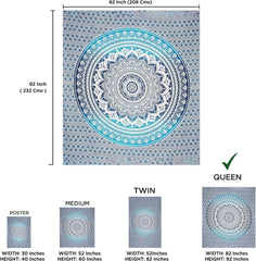 Tapiserie indiana mandala albastru estetica decorarea camerei Casa - Accesorii si Decoratiuni Naty Shop