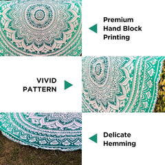 Tapiserie indiana mandala verde decorare estetica decorarea Casa - Accesorii si Decoratiuni Naty Shop
