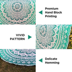 Tapiserie indiana mandala verde decorare estetica decorarea Casa - Accesorii si Decoratiuni Naty Shop