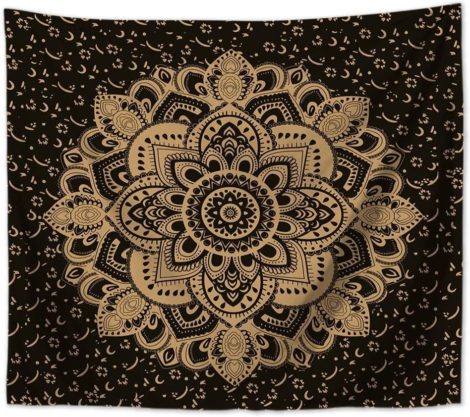 Tapiserie majami mandala indian negru aur poliester panza Casa - Accesorii si Decoratiuni Naty Shop Default Title