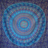 Tapiserie momomus mandala bumbac colorat desene orientale Casa - Accesorii si Decoratiuni Naty Shop Albastru C 210L X 230B Cm