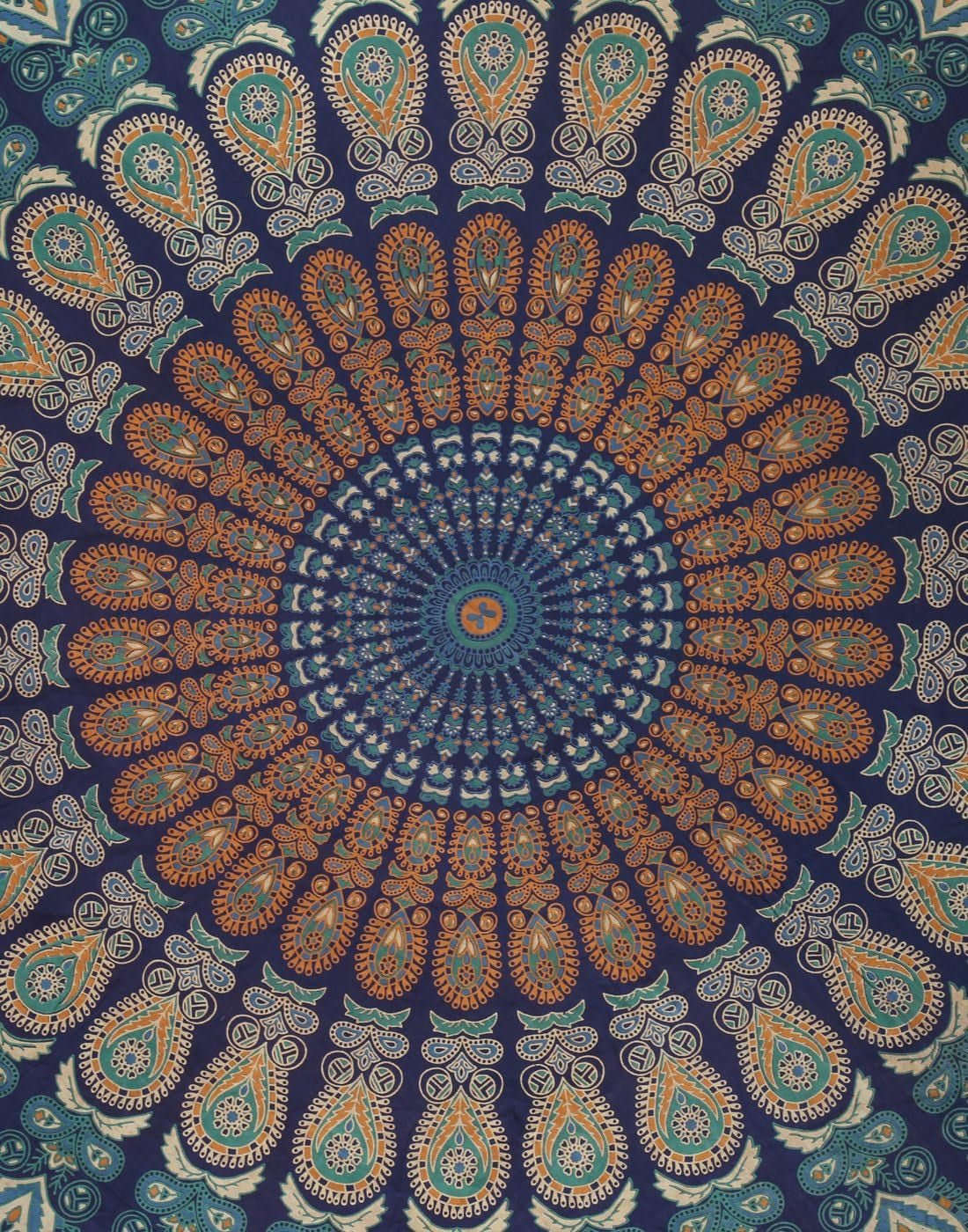 Tapiserie rotunda peacock mandala centimetri roundie hippie fata Casa - Accesorii si Decoratiuni Naty Shop