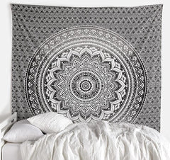 Tapiserie tapiterie mandala grey black wall cloth Casa - Accesorii si Decoratiuni Naty Shop Default Title