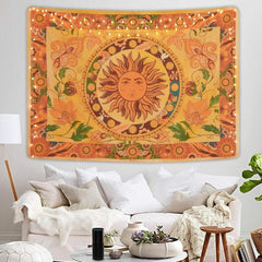 Tapiserie yugarlibi burning sun spring flowers vintage wall Casa - Accesorii si Decoratiuni Naty Shop