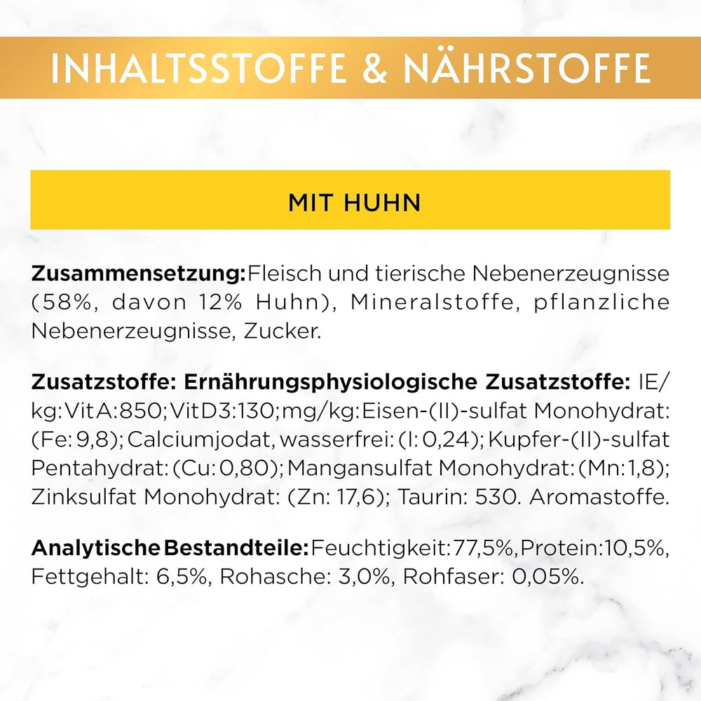 Gourmet Gold Feine Pastete Katzenfutter nass, mit Huhn, 12er Pack (12 x 85g)