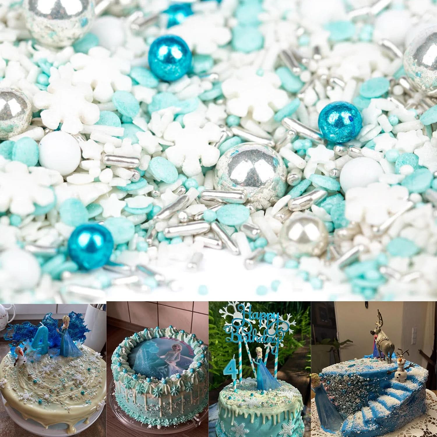 Super Streusel, Sprinkles Fulgi de zăpadă, 90 grame Sprinkles Naty Shop