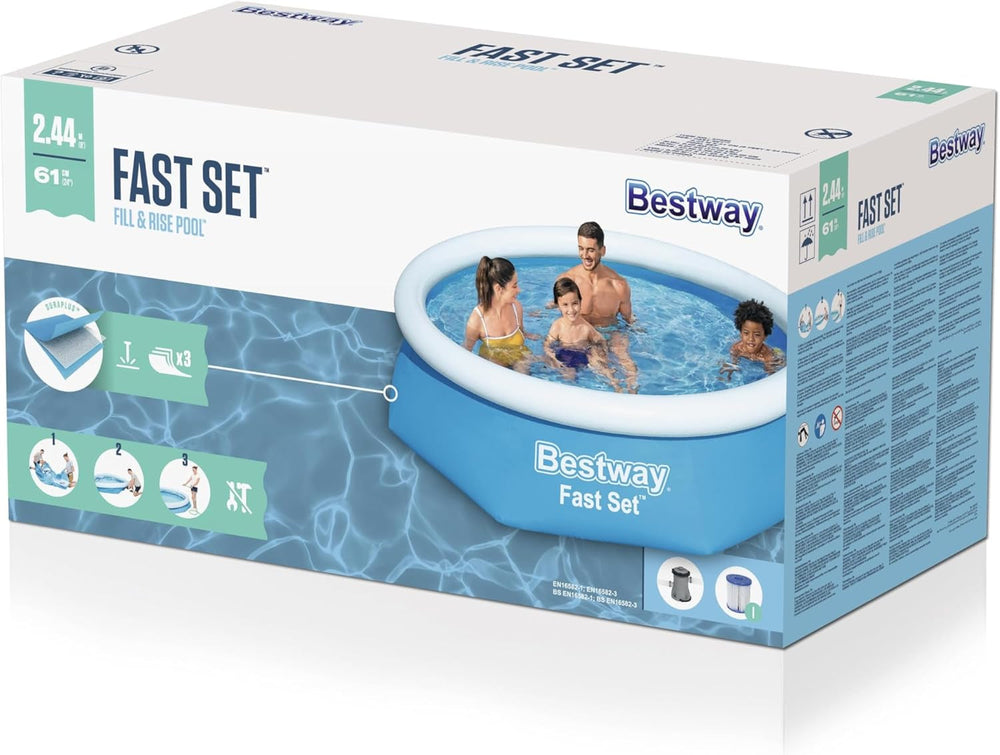 Aufblasbarer Pool Bestway 244 x 61 cm Blau 1880 L