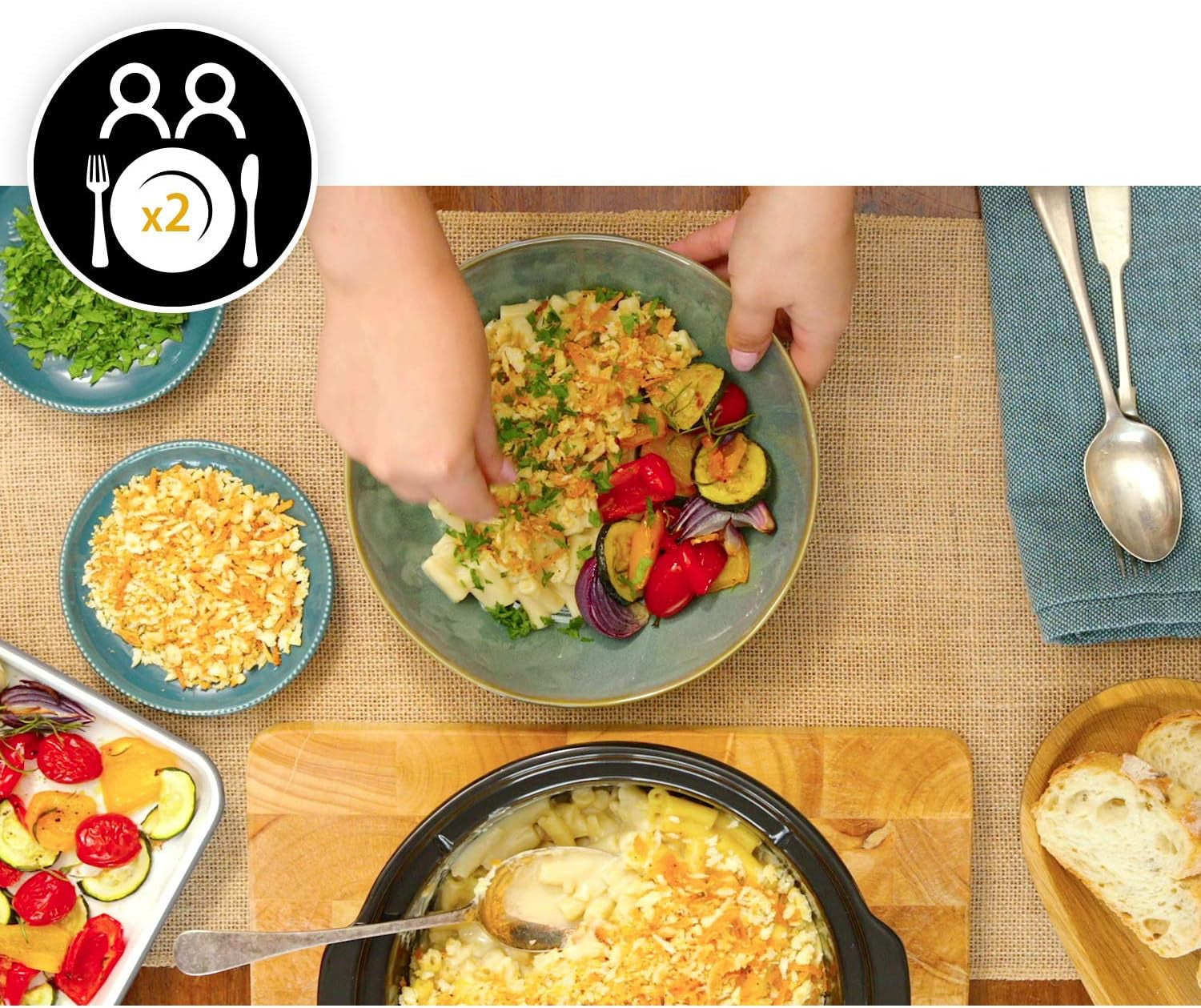 Slow cooker digital Crockpot, keep warm function, 2.4 liters (1-2 people) Slow Cooker Naty Shop