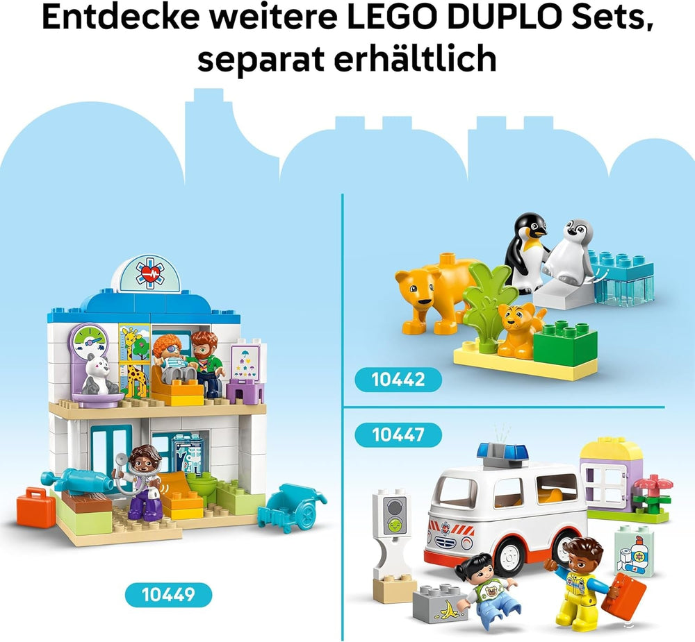 LEGO DUPLO Town Wild Animal Families 3-in-1 Set, Toddler Educational Toy with Turtles, Tigers, Elephants, Deer, Pandas, Set for Preschoolers from 2 Years Old, Building Toy with Animal Figures 10446 Building Sets Beuche den LEGO-Store