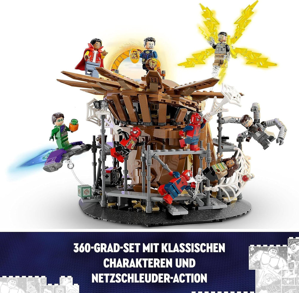 LEGO 76261 Marvel Spider-Man's Big Showdown, Spider-Man: No Way Home set with 3 minifigures Peter Parker plus Green Goblin, Electro, Sandman, Ned, Doctor Strange and MJ, collectible model Building sets Besuche den LEGO-Store