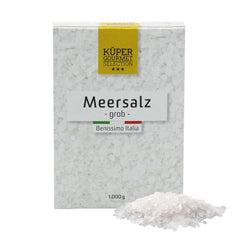 Küper Selection Meersalz - 1000g coarse Salt for Seasoning and Refinement - ohne Zusätze oder chemische Nachbehandlung