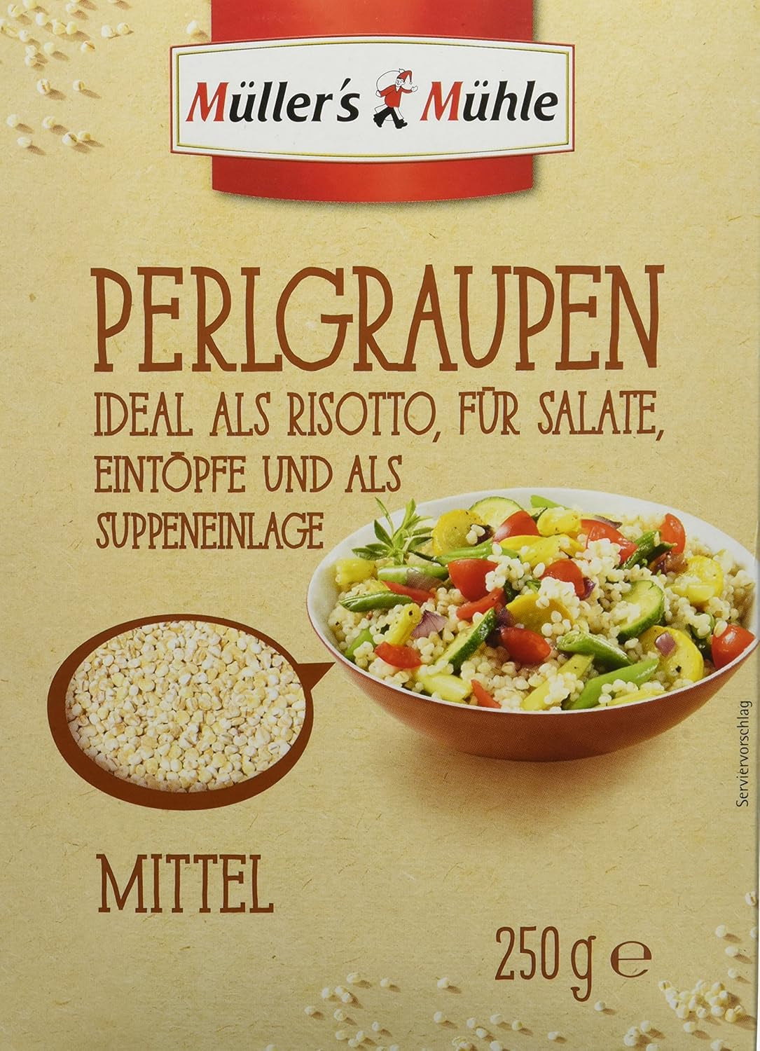 Müller's Mühle pearl barley, 250g (pack of 5)