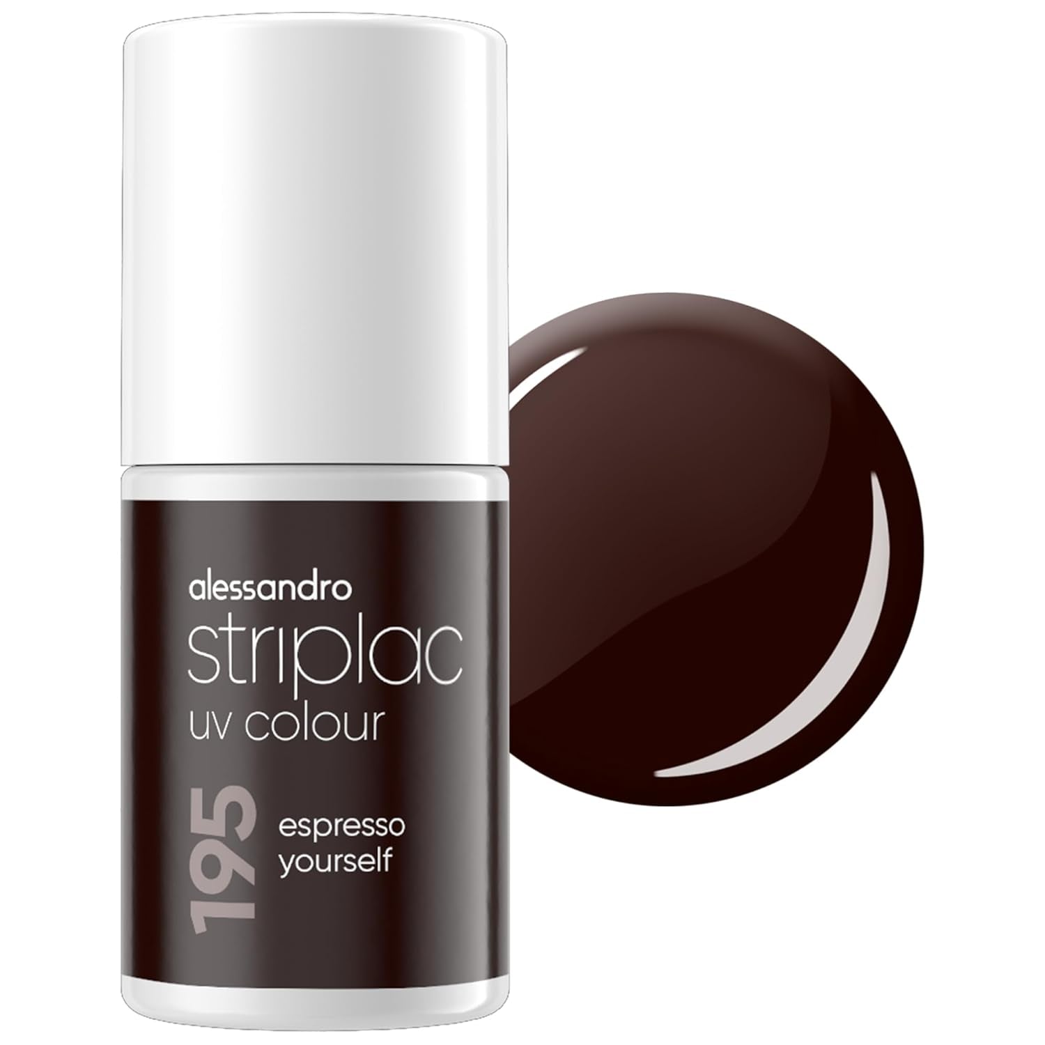 UV nail polish alessandro Striplac Midnight Black – Delicate and long-lasting – Easy removal thanks to peel-off removal technology – Vegan and cruelty-free – 8 ml