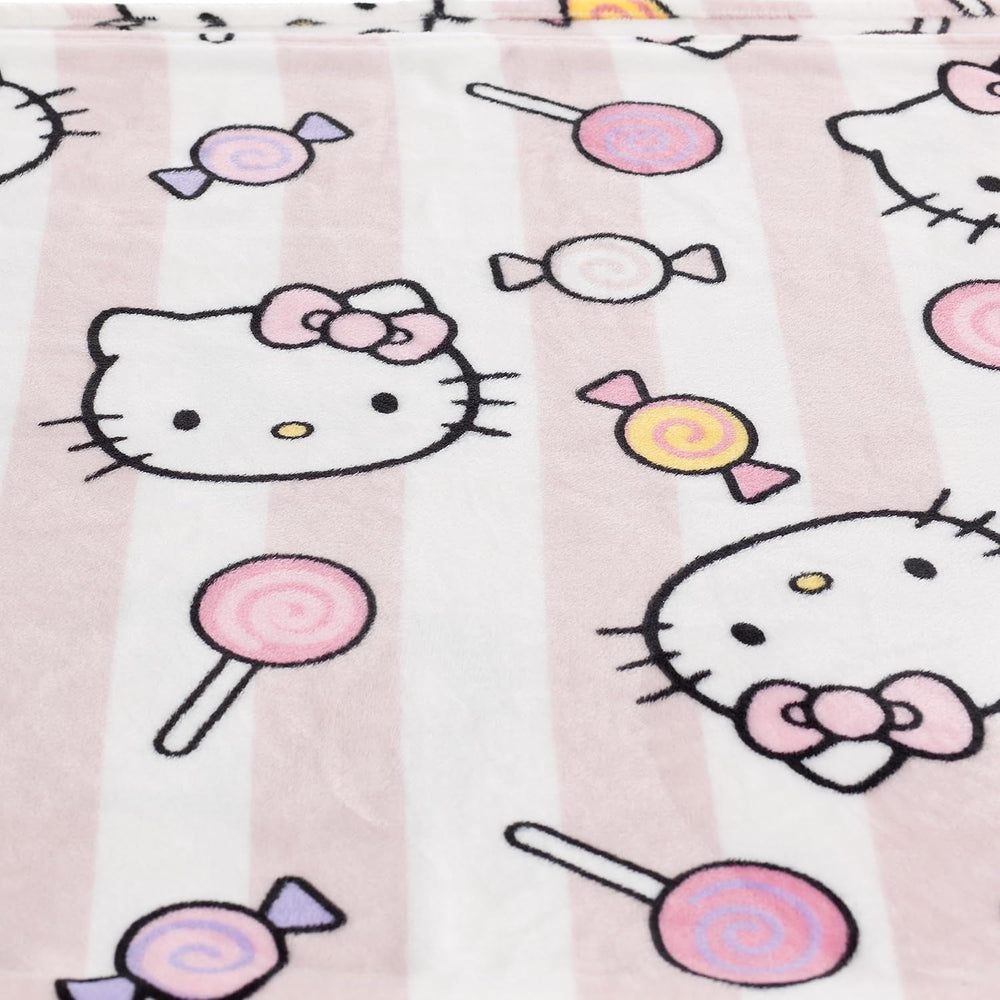 Hello Kitty bedspread, pink, soft blanket 130X170Cm, microfiber bedspread bedspread or sofa bedspread. Quality with Oekotex certificate, Sanrio Beds and Blankets Besuche den Kanguru-Store