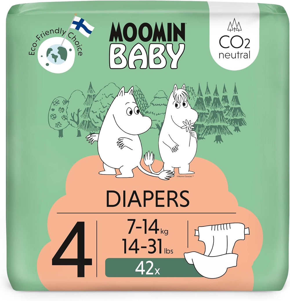 Moomin Baby Eco Diapers, Size 3, 5-8kg, 48 Pieces, Premium Soft Diapers | Soft and skin-friendly, breathable, absorbent, no unnecessary chemicals |