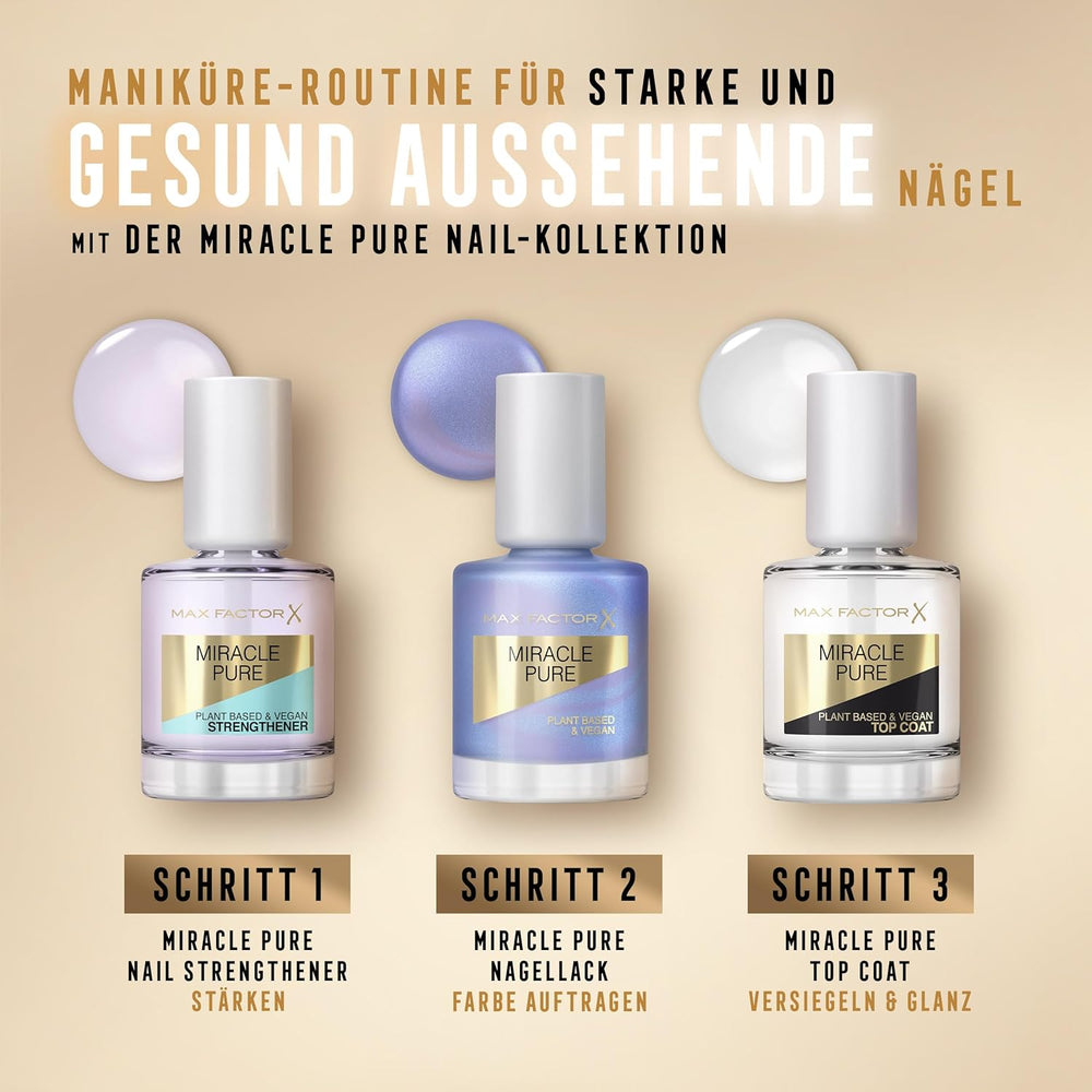 Max Factor Miracle Pure Nail, Ultra-Glossy, Intensely Colored Nail Polish with the Shine of Healing Crystals and Nourishing Ingredients, Color 430 Bold Jasper