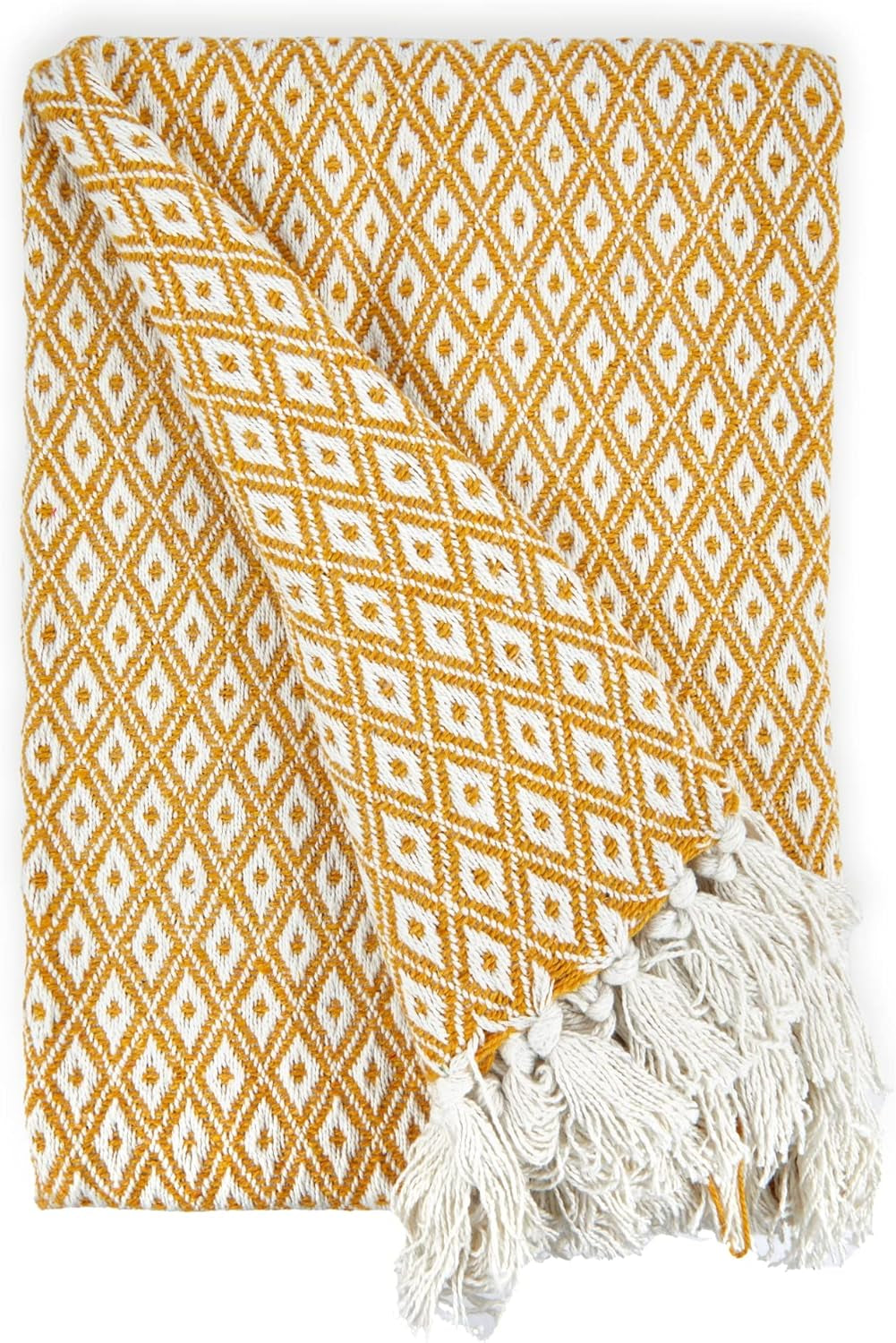 Cuvertură de pat, bumbac, ocru, 90X100 (228X254Cm) Paturi si Cuverturi Emma Barclay