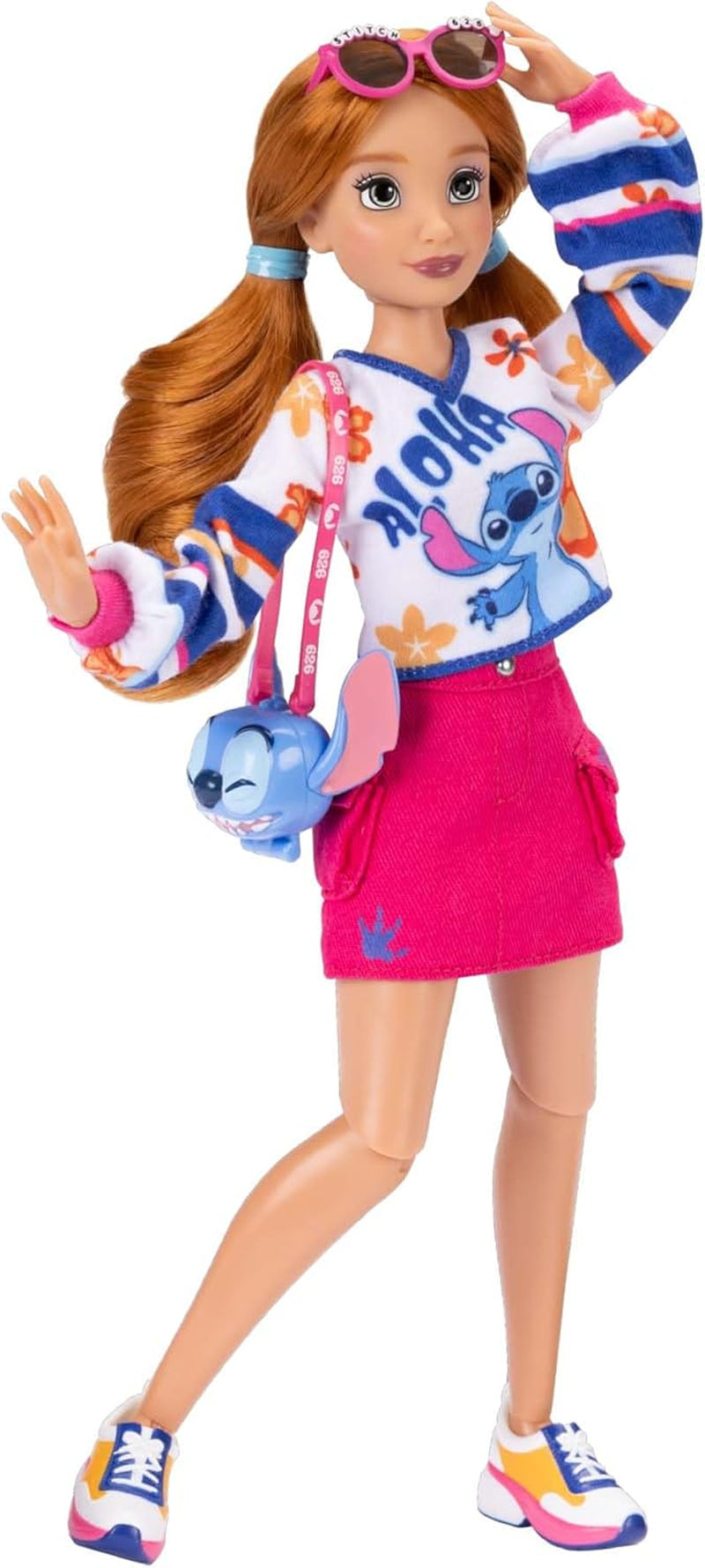 Disney ILY 4EVER Fashion Dolls Stitch with Red Hair 11.5" tall with 13 points of articulation, two complete Mix-And-Match outfits and sparkling Mickey ring for you! Naty Shop dolls
