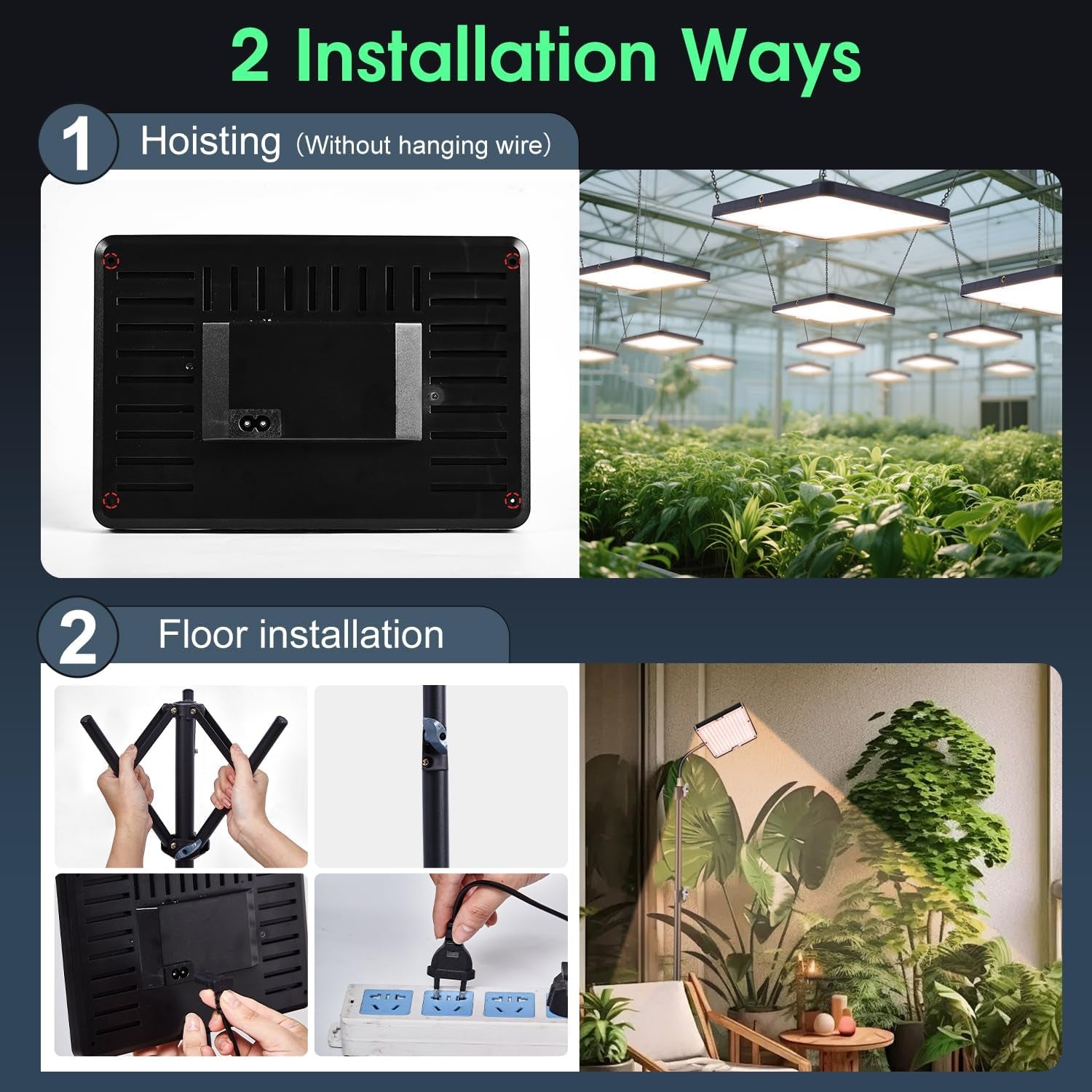 Full Spectrum LED Plant Light with Adjustable Stand, 246 LEDs with Timer and 9 Brightness Levels, Plant Light for Flowering Vegetables, Hydroponics and Seeds, for Beginners and Indoor Gardeners