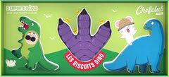 Chefclub Kids - Set de forme de biscuiți cu dinozauri - Bucătărie pentru copii - T-Rex, amprentă și Diplodocus - Rețete + Videoclipuri - Coacere jucăușă pentru familie - Cadou pentru vârste de 4 ani și peste
